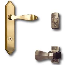 Provia Decorator Aluminum Storm Door - Brass-Look Windsor Hardware